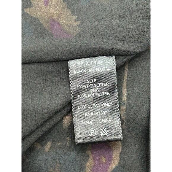 Astr The Label Womens Gaia Maxi Slip Dress Floral Satin Black Front Slit Size M‎ - Picture 10 of 14